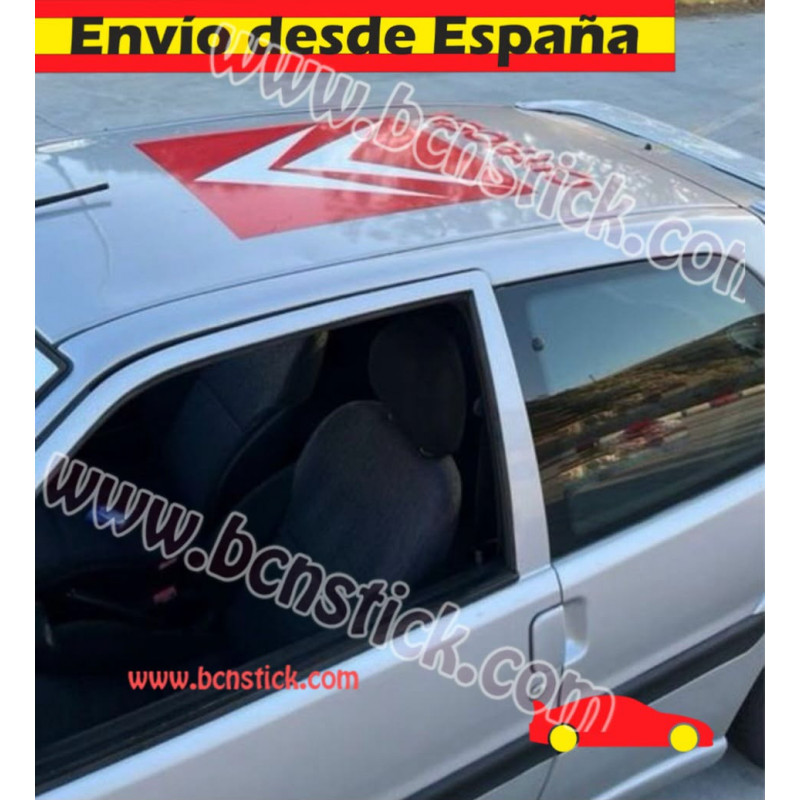 logo vinilo pegatina techo Citroen