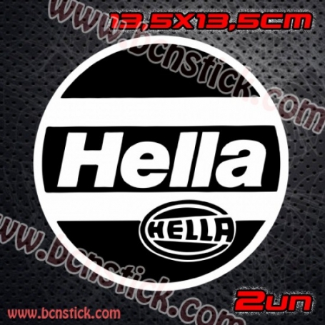 2x Logos "Hella" dos unidades 13,5x13,5cm