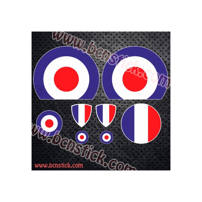 Kit de pegatinas Vespa bandera Francesa