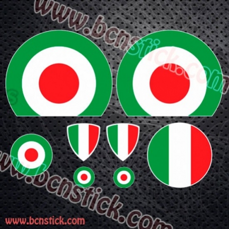 Kit de pegatinas Vespa bandera de Italia