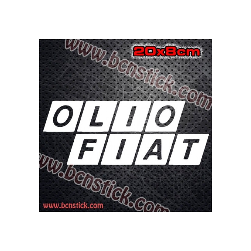 2x Pegatinas de logo "OLIO FIAT"