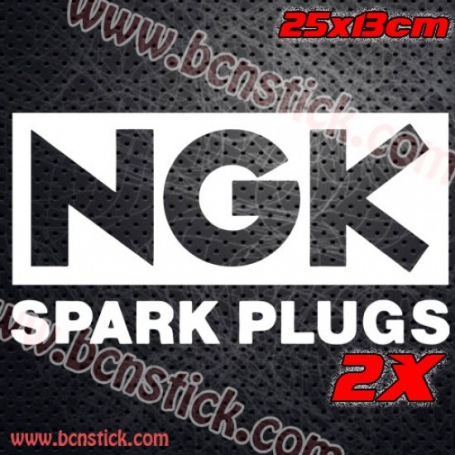 2x prgatinas de Racing NGK Spark Plugs 25x13cm unidad