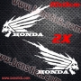 2x Logo deposito HONDA CALAVERA INFIERNO 20x13cm unidad