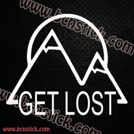 Pegatinas camper montaña "Get Lost"