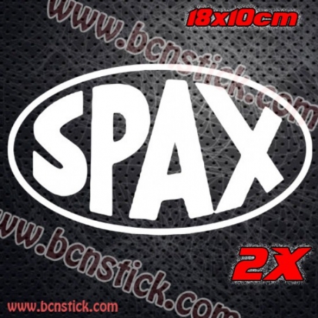2x logos de SPAX Racing 18x10cm cada logo