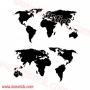 2x Mapa del mundo para maletas del moto 38x20cm