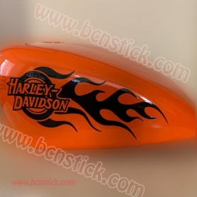 2x pegatinas "Harley Davidson Fuego"