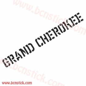 Letras "GRAND CHEROKEE" 75x7,5cm dos unidades