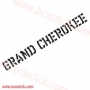 Letras "GRAND CHEROKEE" 75x7,5cm dos unidades
