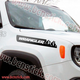 2x pegatinas capó lateral "Jeep Wrangler"