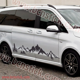 Kit laterales montañas paisaje furgonetas T4 T5 T6