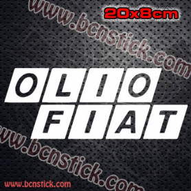 2x Pegatinas de logo "OLIO FIAT"