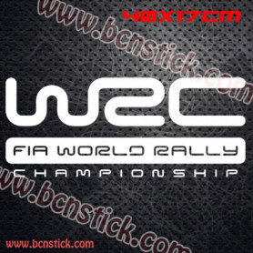 2X Logo "W2C - Fia World Rally - Championship" 40x17cm