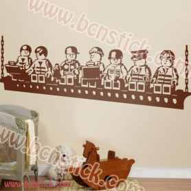 Obreros de Lego 180x60cm