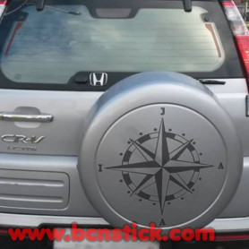 Rosa de viento coche 4x4 camper