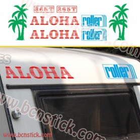Pegatinas de vinilo decorativas ALOHA Roller